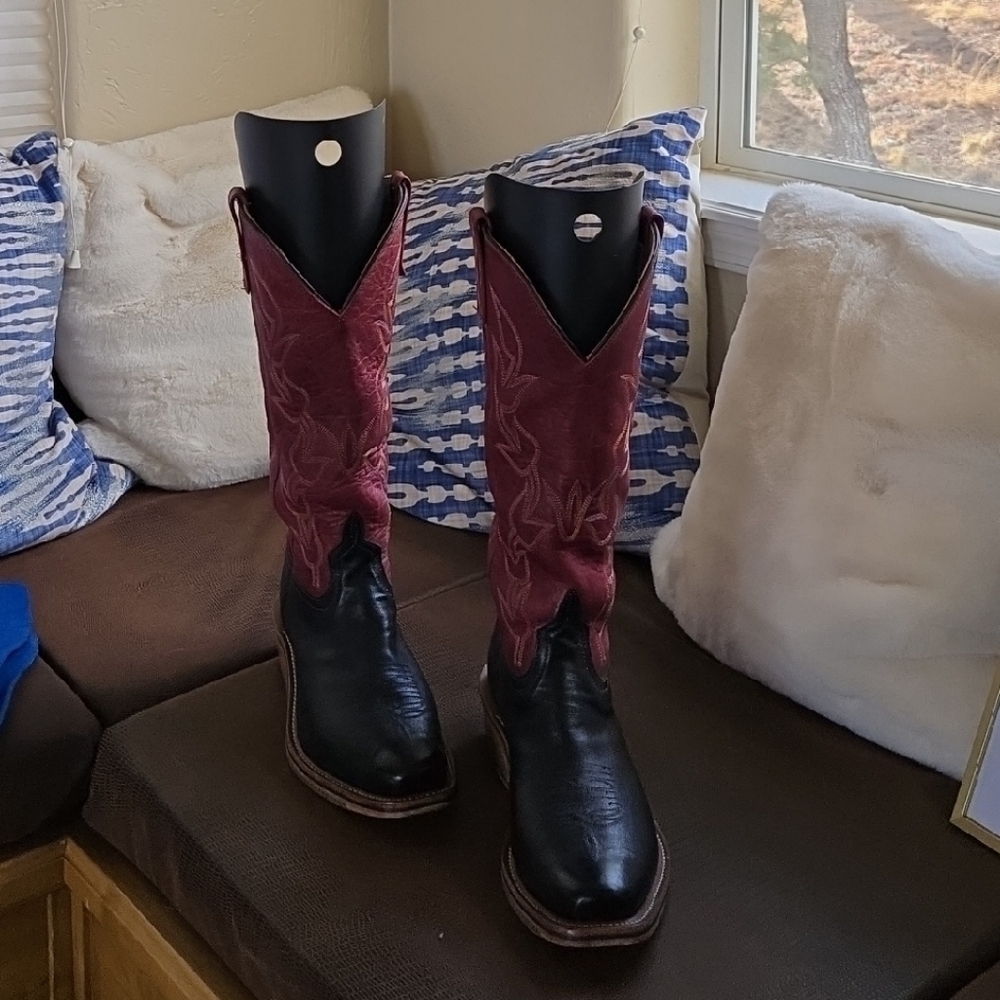 Anderson Bean Black and Red Western Boots